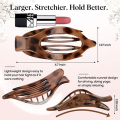 Oeusnael in-use half-up hairstyle demonstrating secure grip for everyday wear