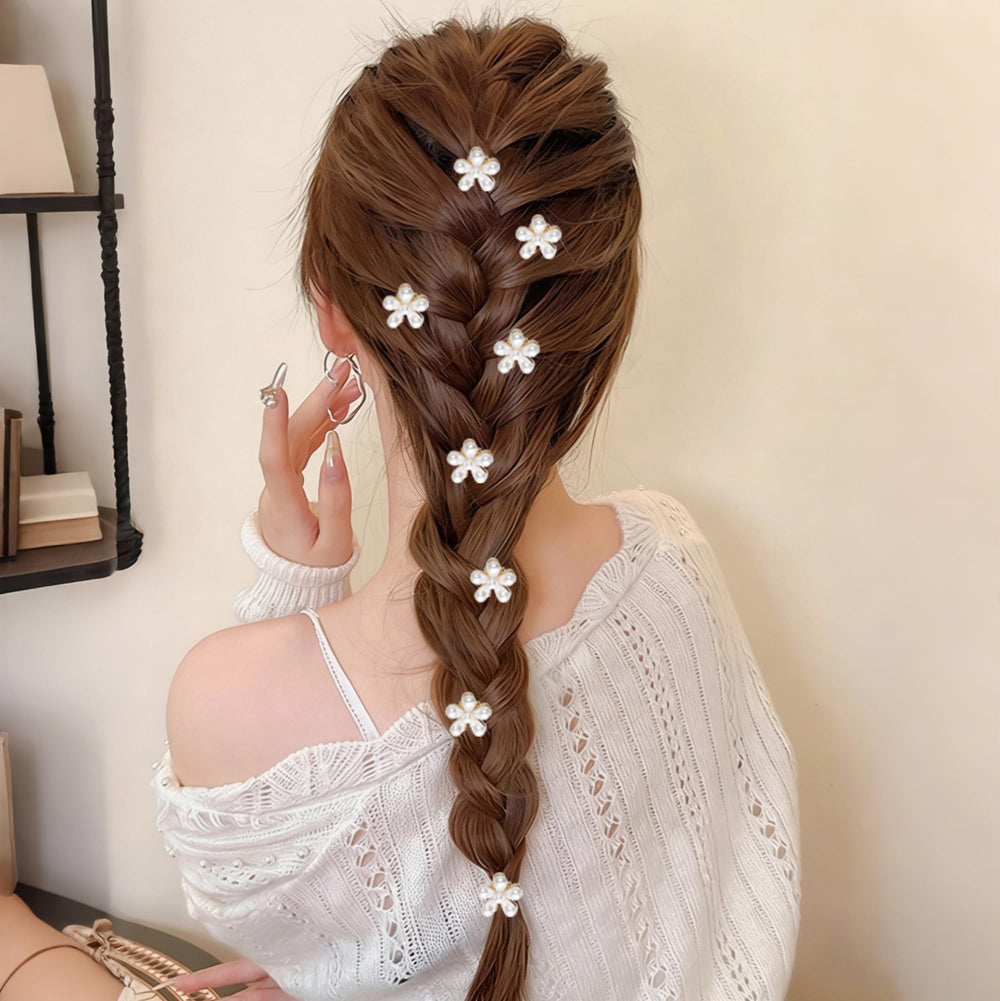 OGDE lifestyle image of clips in wedding hair adding delicate finishing touch