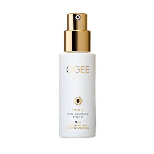 Ogee front packaging showing SPF 40 and primer benefits for daily protection