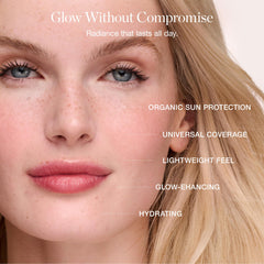 Ogee applied to skin demonstrating primer finish that helps makeup adhere