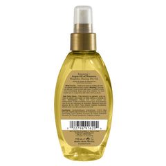 ogx bottle label detail shows argan ingredient and clean formulation