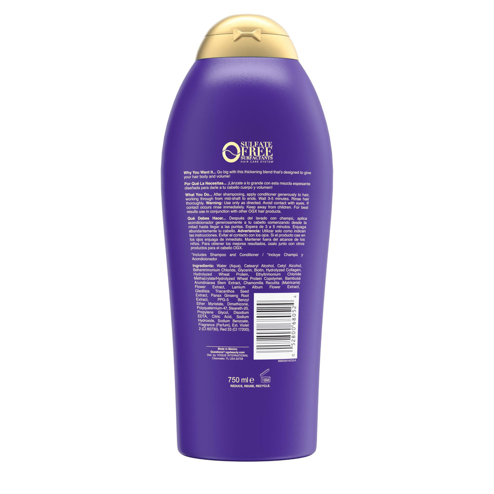 OGX conditioner on bathroom shelf in lifestyle scene for everyday grooming appeal