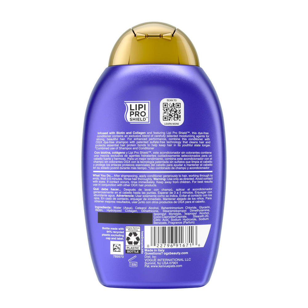 Visual scent notes of bergamot jasmine vanilla paired with OGX