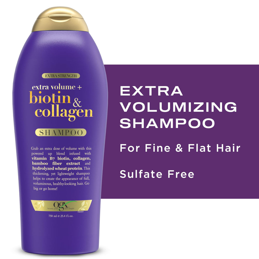 OGX shampoo in shower scene showing daily use and fresh scent