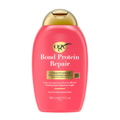 OGX front packaging showing bottle and product name with clear benefit