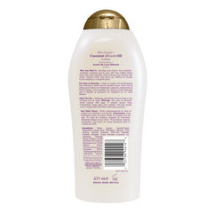 OGX lotion on bathroom shelf showing daily routine and convenience