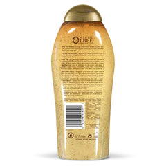 OGX paired with body cream showing post-shower hydration and softness