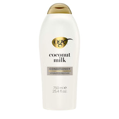 OGX bottle front view showing brand and hydrating conditioner benefits