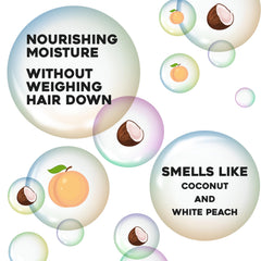 OGX coconut milk serum pump close-up highlighting applicator and controlled dispensing
