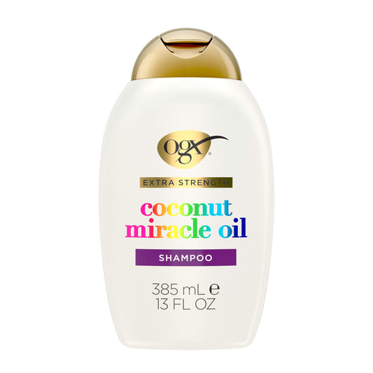 OGX bottle front view showing coconut repair benefits