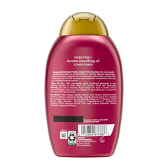 OGX conditioner paired with matching shampoo for complete smoothing routine