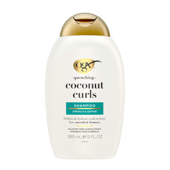 OGX shampoo texture close-up showing creamy lather that detangles and moisturizes