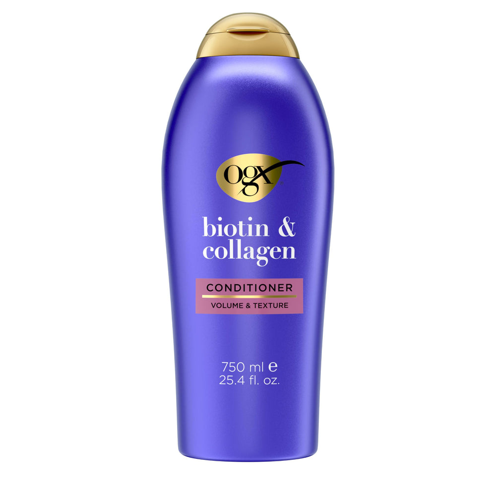 OGX front packaging bottle showing label and size for easy identification and benefits