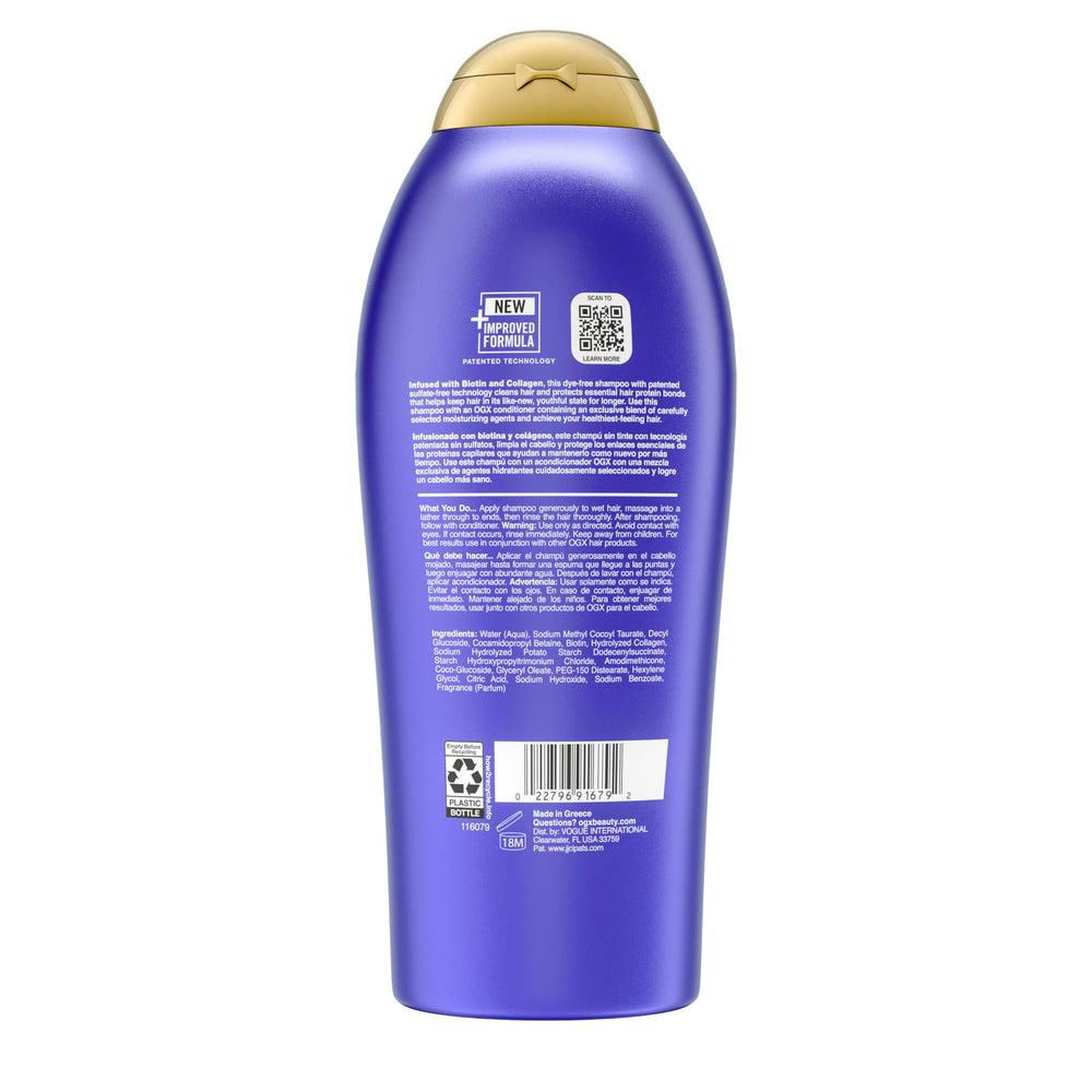 OGX shampoo and conditioner together for a complete volumizing routine