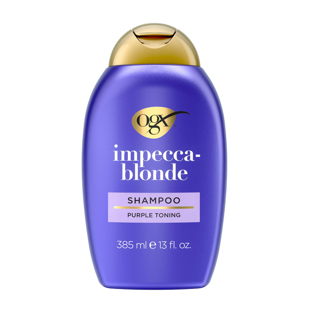 OGX bottle front packaging showing product and brightening benefit