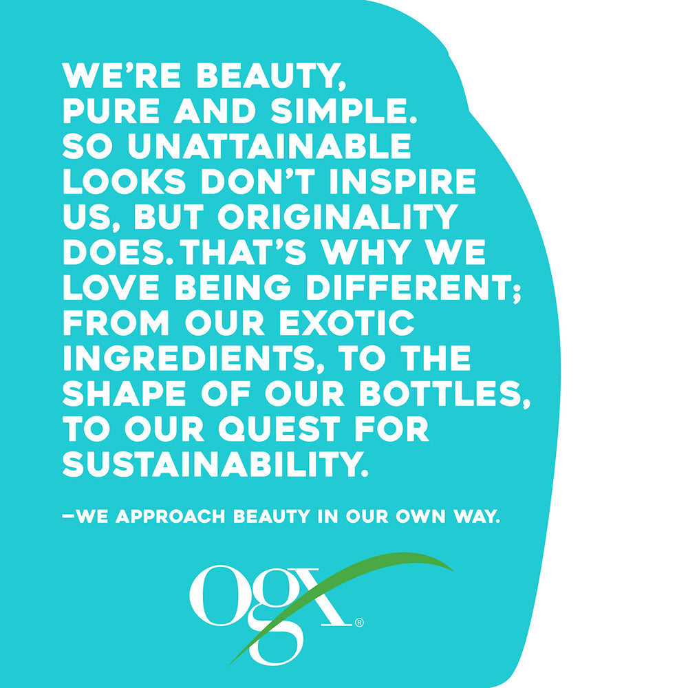 OGX pearl extract ingredient concept showing luminous shine benefit