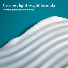 OGX ProGrowth + Peptide creamy conditioner texture for easy detangling