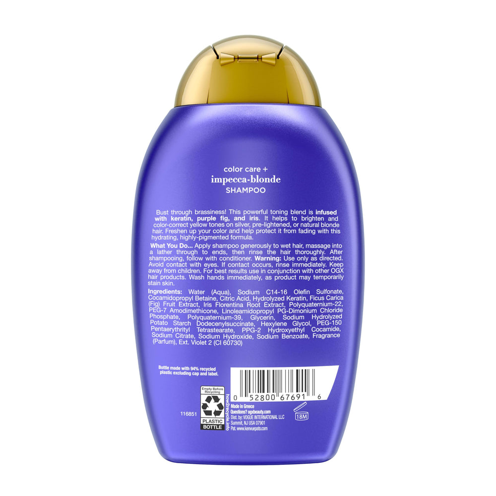 OGX bottle beside hand for size scale and travel-friendly insight