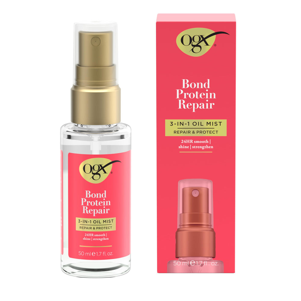 OGX product placed with other OGX bottles to show layered regimen benefit