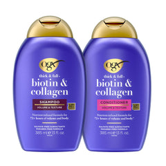 OGX front packaging showing set and benefits for fuller hair