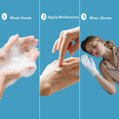 OHAVBBEI gloves handling silver jewelry to prevent fingerprints and smudges