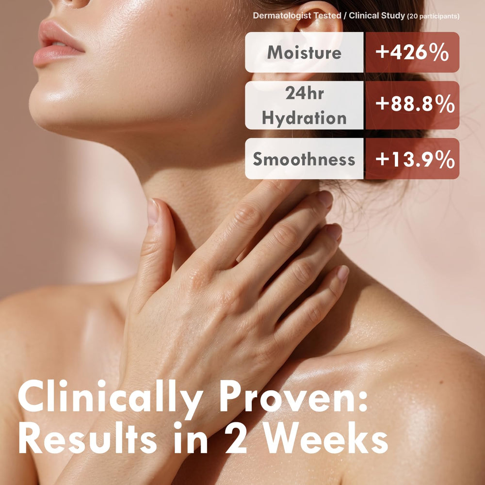 OHMIA ingredients label highlighting peptides and hyaluronic acid benefits