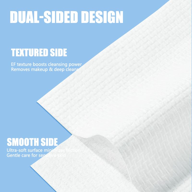 OHOO towel in use removing makeup, demonstrating effective lint-free cleanup