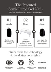 ohora hands applying a strip demonstrating quick at-home use and neat fit