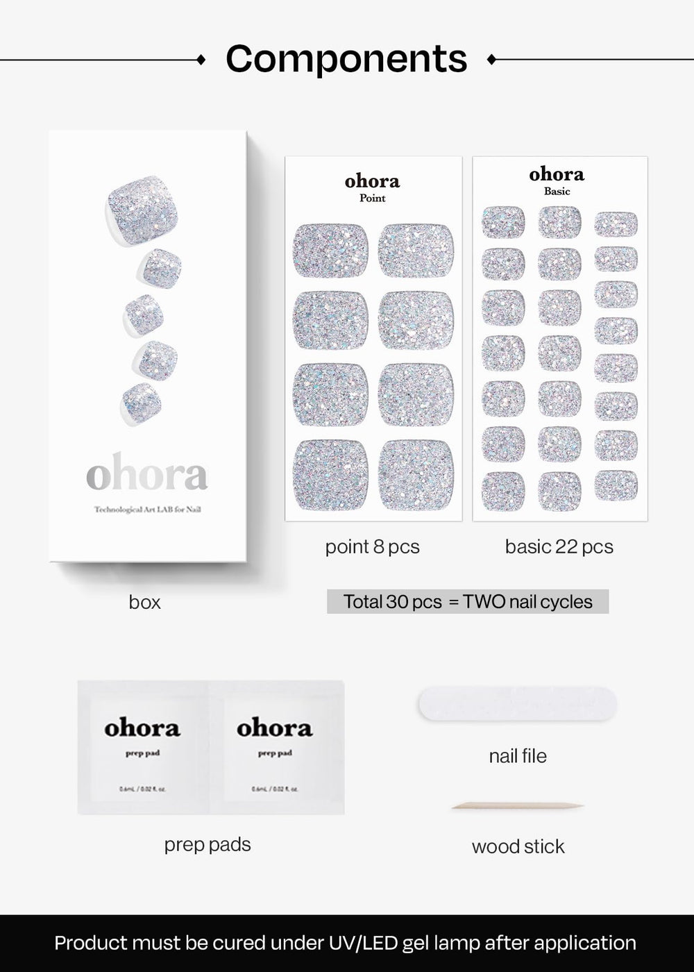 ohora finished pedicure shown with sandals for polished salon-quality appearance