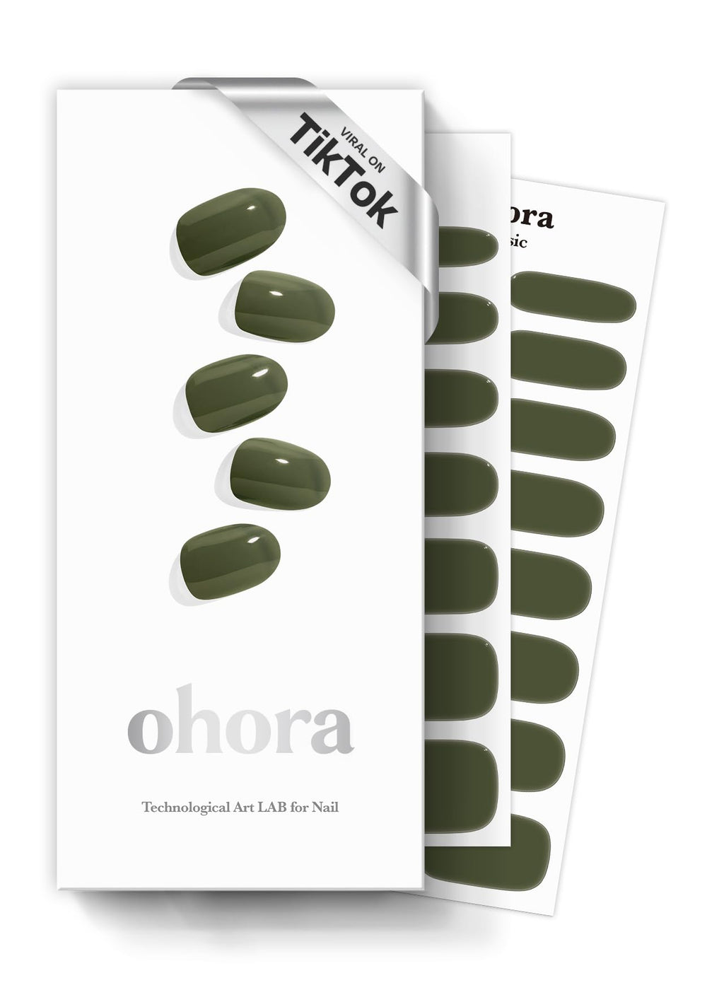ohora front box showing N Cream Moss and included tools for easy application