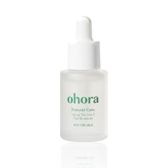 ohora mini bottle front view showing label and travel-friendly size, promotes easy removal