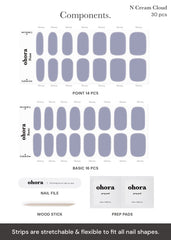 ohora size comparison on hand with strips showing precise fit options