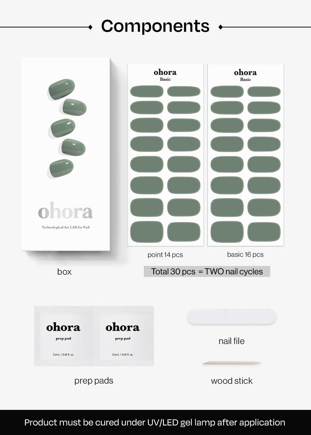 ohora cured nails under lamp demonstrating durable glossy cure