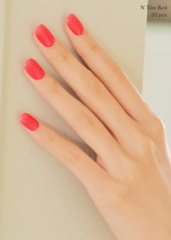 ohora N Tint Red application tools with prep pads, file, and wooden stick for neat prep