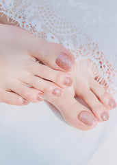 ohora close-up of gel strip texture highlighting smooth glitter finish