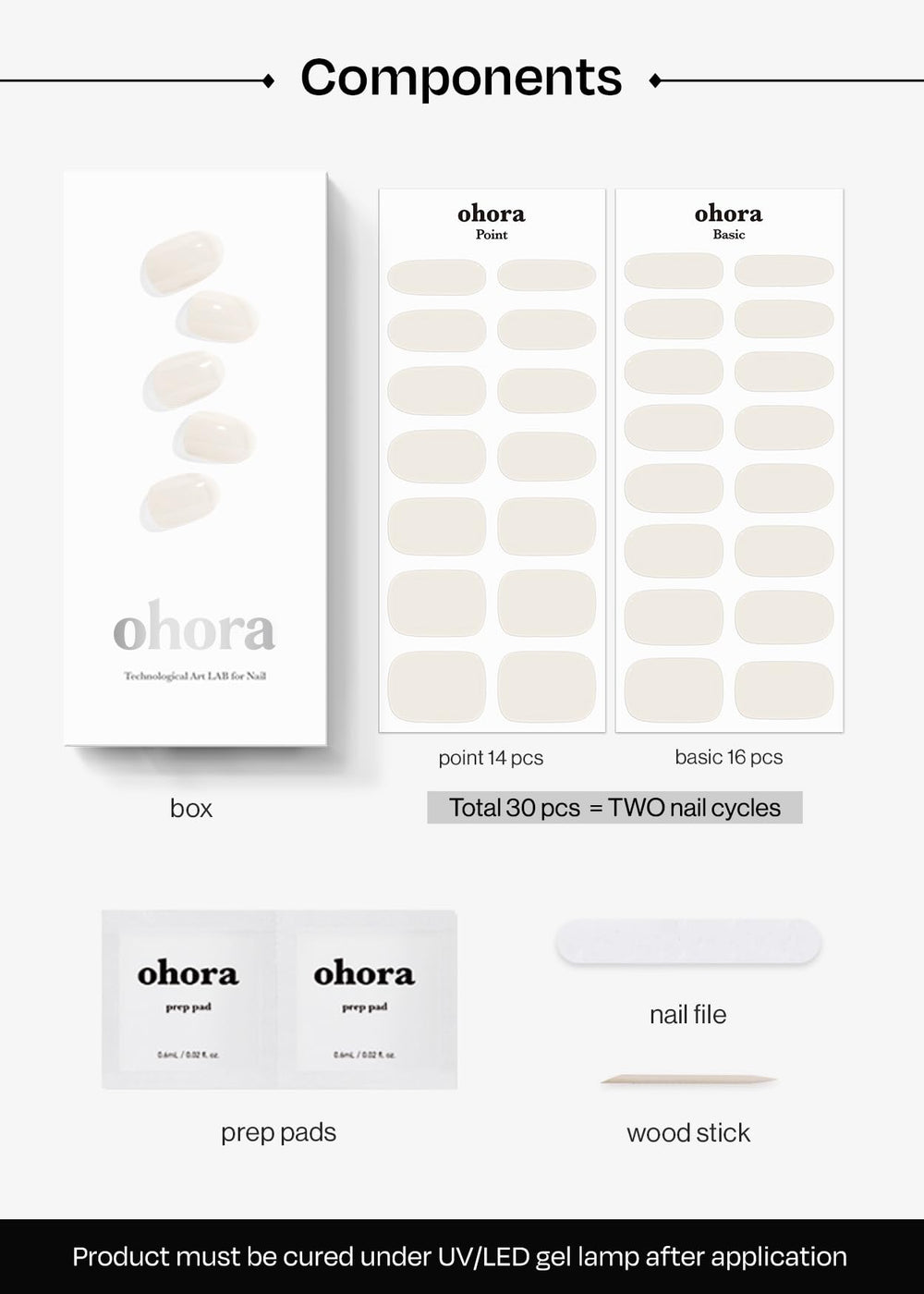 ohora hand holding sheet for size comparison, helps choose correct fit