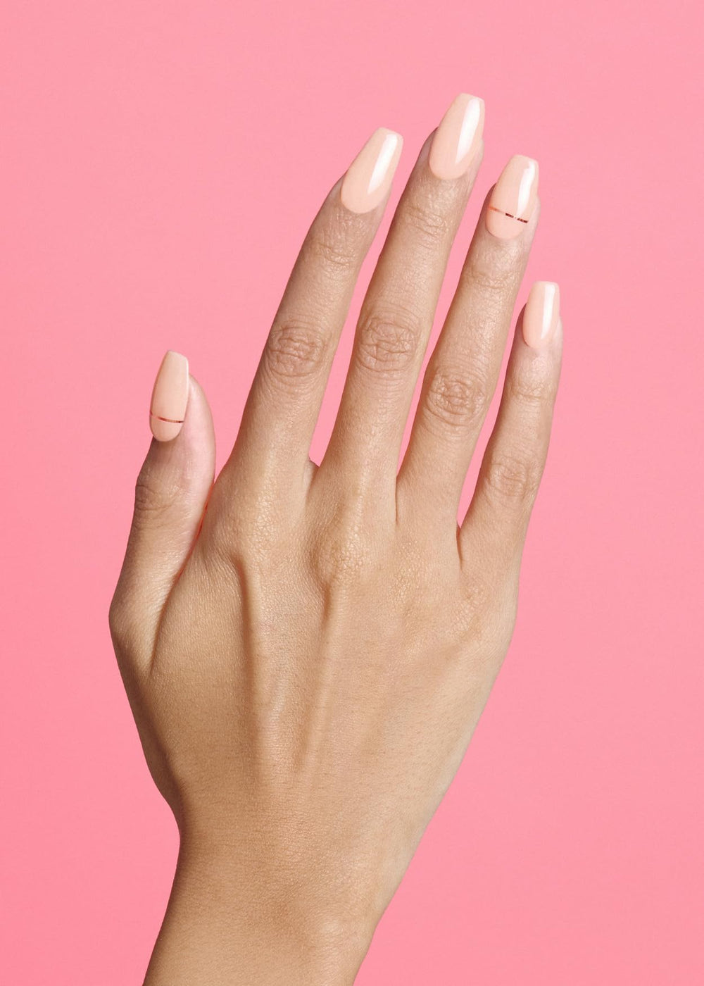 ohora close-up of nude gel strip texture showing smooth finish