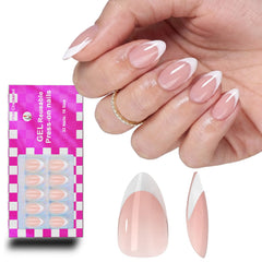 OIFEN front packaging showing glossy short almond nails, clear starter kit benefit
