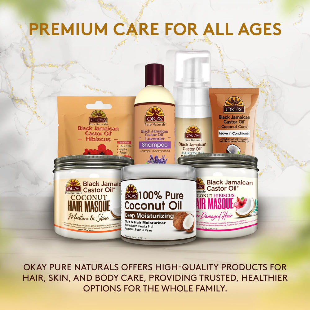 OKAY product label close-up showing pure ingredient list and natural benefits