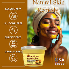 OKAY shea butter applied to hair ends demonstrating conditioning and reduced frizz