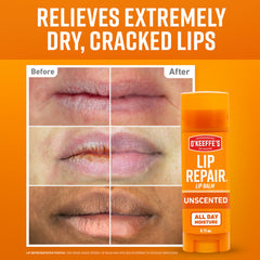 O'Keeffe's unscented stick open twist detail for effortless application