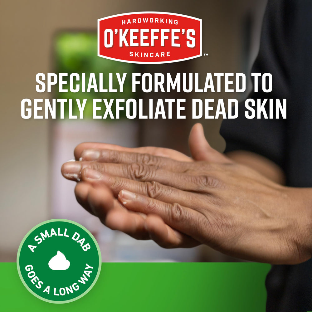 O'Keeffe's tube in a pocket showing travel-ready size for on-the-go hydration