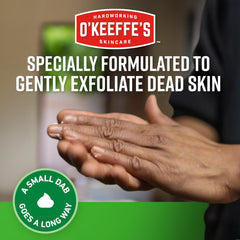 O'Keeffe's tube in a pocket showing travel-ready size for on-the-go hydration