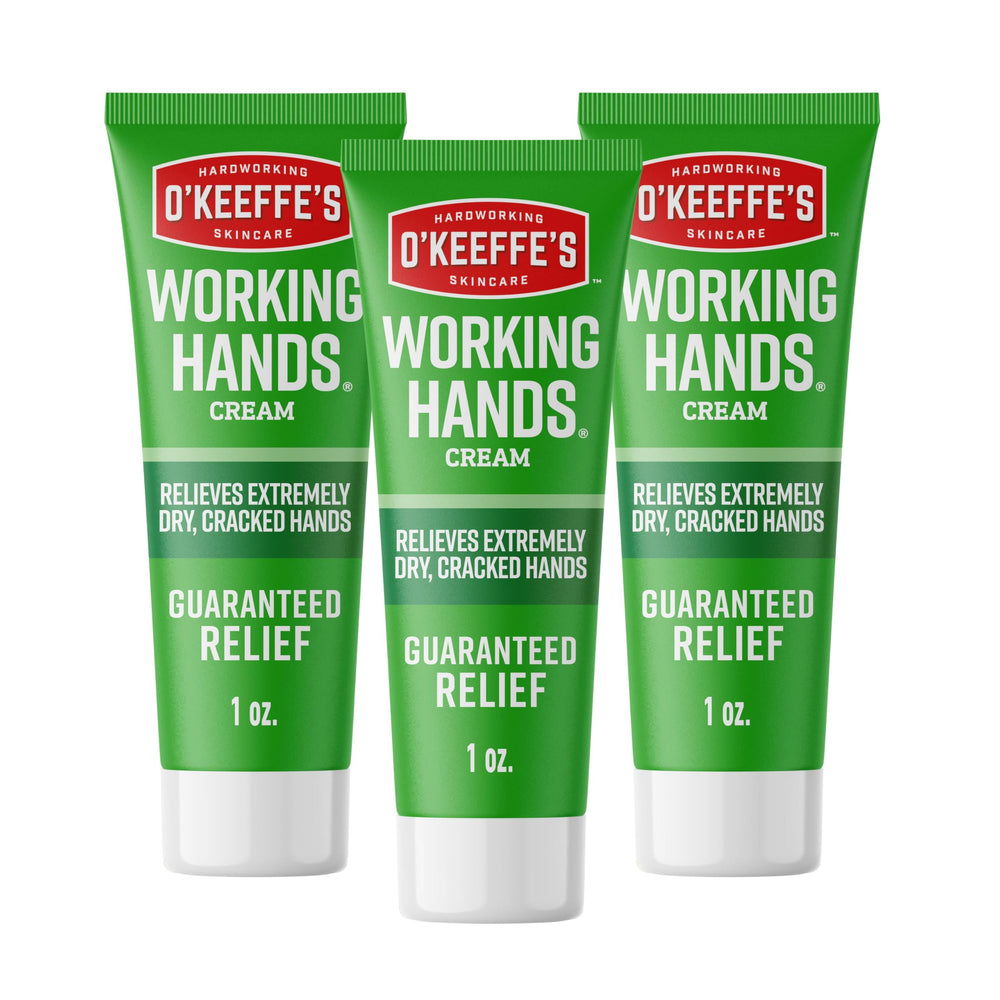 O'Keeffe's front view of 1 oz tube shows brand and travel-size benefit