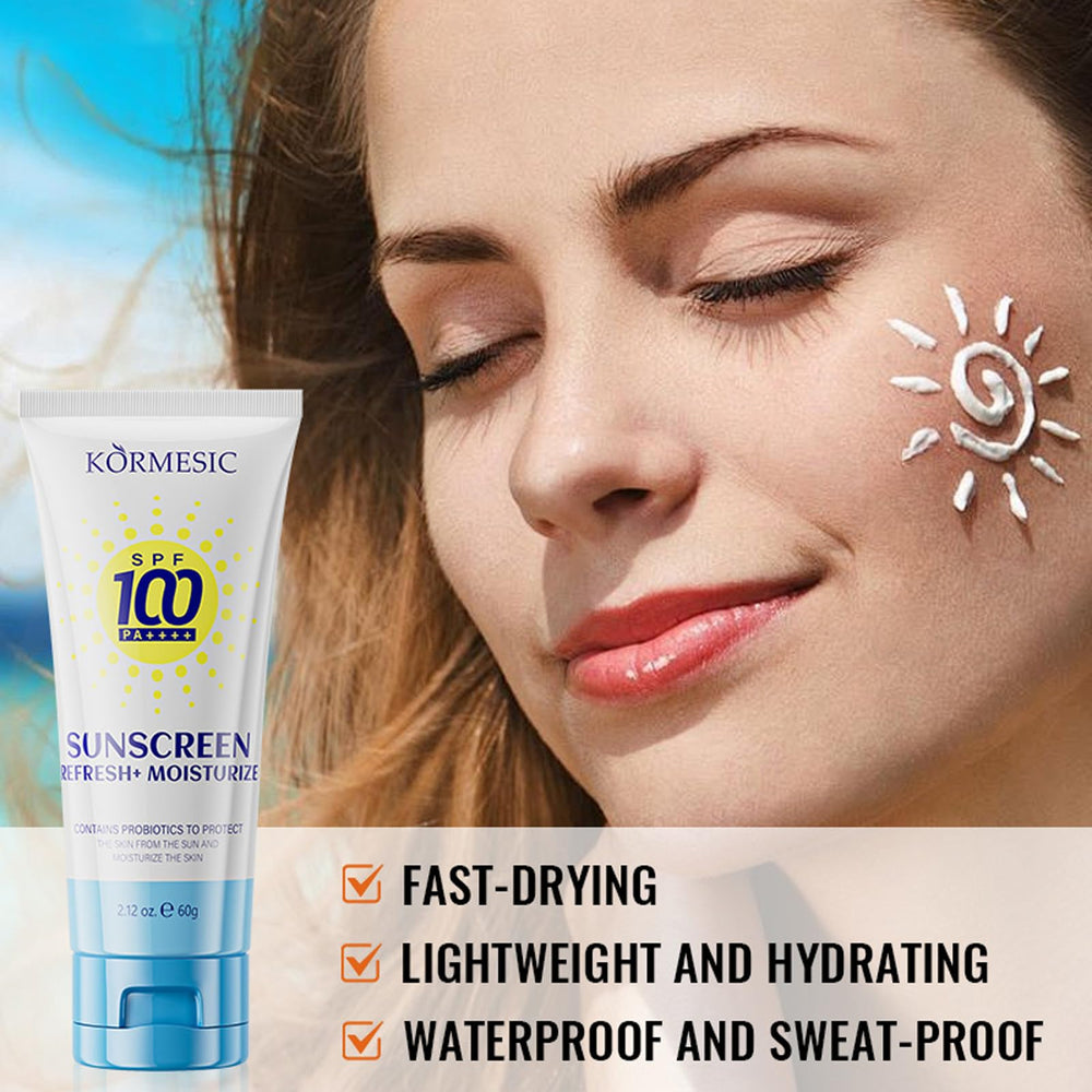 Okerker being applied to face for lightweight daily sun protection