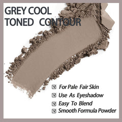 Okerker taupe grey pan close-up texture demonstrates silky blendable finish