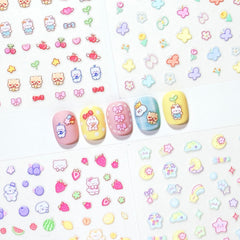 okiyomi front sheets display showing full sticker variety and colors for quick selection
