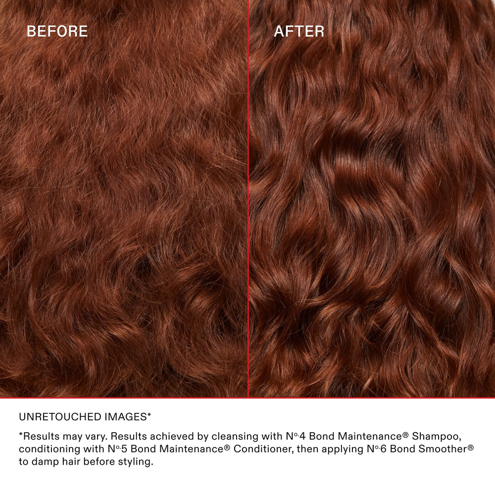 Olaplex styled hair after use showing glossy finish and reduced frizz