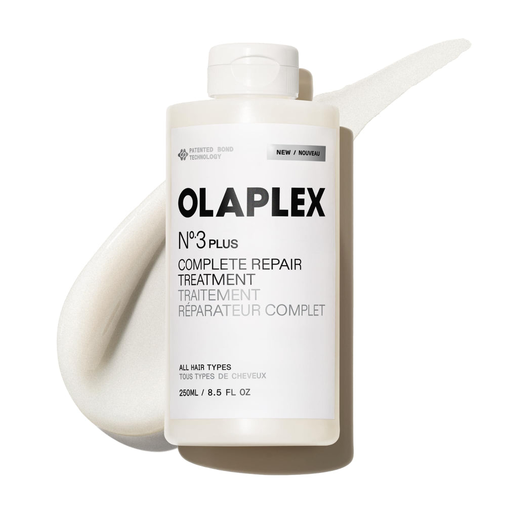Olaplex N°.3PLUS front bottle shot showing product and benefit of fast repair