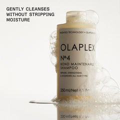 Olaplex Nº.4 bottle with box illustrating professional packaging and authenticity